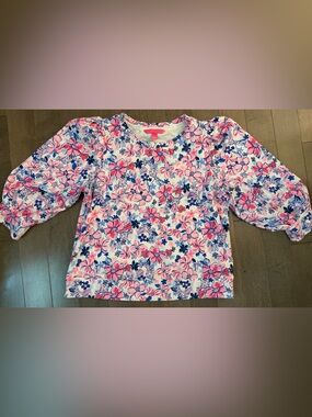 Lilly Pulitzer Pink & Blue Sweatshirt Top